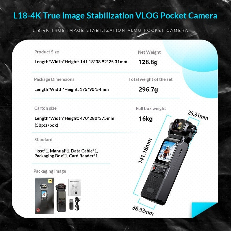 4K Waterproof Anti-Shake Touchscreen Action Camera