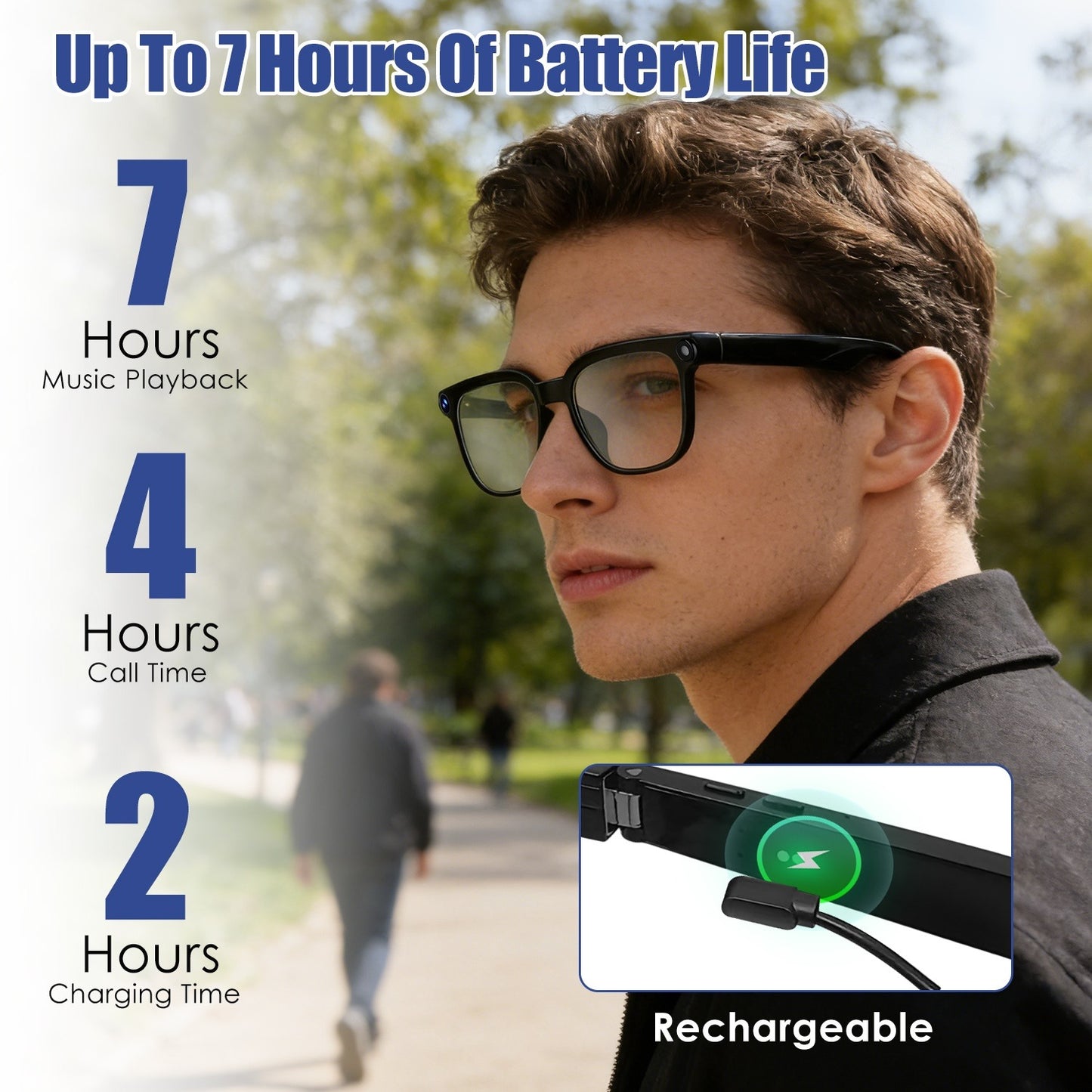 AI Smart Glasses with Camera and Voice Assistant