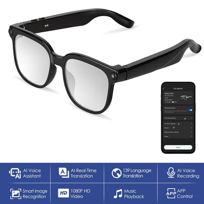 AI Smart Glasses with Camera and Voice Assistant